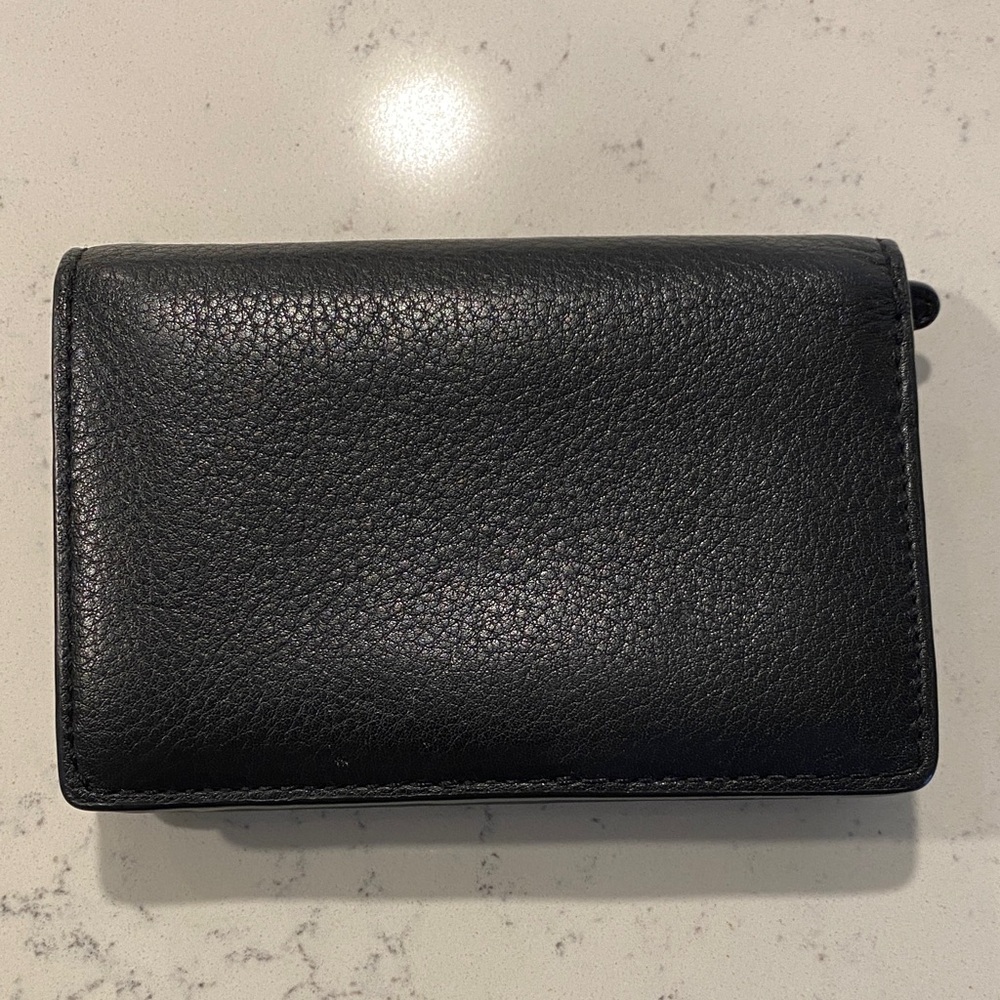 Michael Kors Black Leather Wallet with Gold Plate - Picture 3 of 7